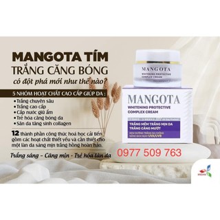 Chính hãng-Kem Dưỡng Trắng Da Chống Nắng Mangota Bạch Ngọc Liên Tím 20gr