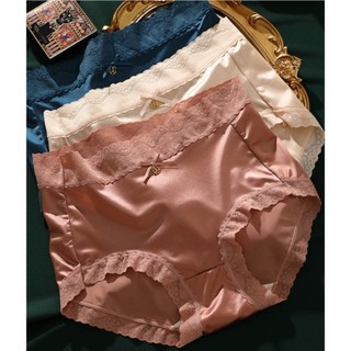 Combo 10 Quần Lót Su lụa cạp cao phối ren mềm mại hàng cao cấp 40-65kg Quần Chíp Nữ