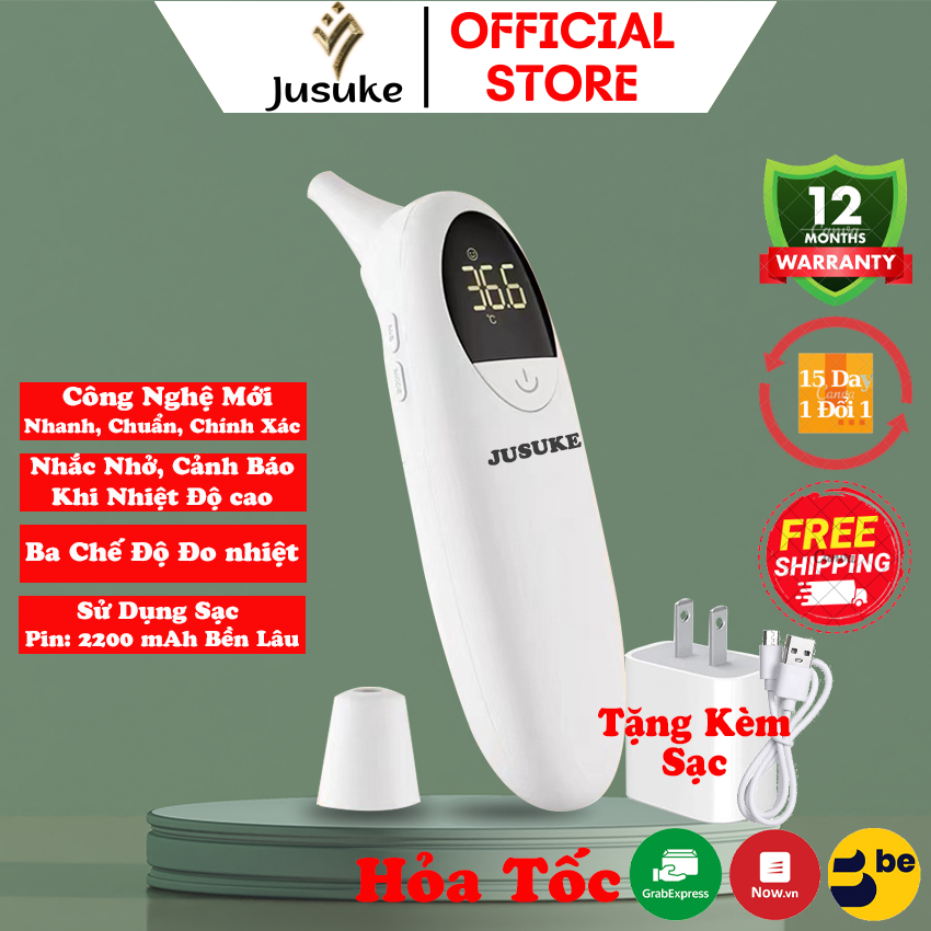 Nhiệt kế hồng ngoại JUSUKE 3 chế độ đo nhanh chóng tiện lợi chính xác bảo hành 1 năm