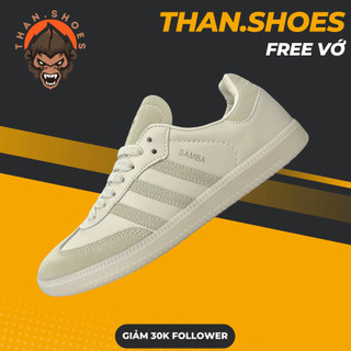 Giày Samba Pharrell Williams Humanrace, Samba Full Kem Da Lộn - Than.Shoes