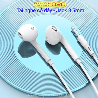 Tai nghe có dây jack tròn 3.5mm – Tai nghe nhét tai, Nghe nhạc, giải trí với hiệu ứng âm thanh sống động, mạnh mẽ