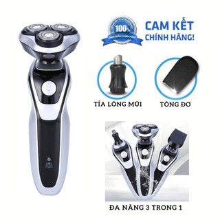 Máy cạo râu 4D Shaver SK1588 đa năng chống nước, 3 lưỡi tự mài sắc, pin sạc  - Chính hãng
