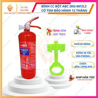 Bình bột 2kg abc, bình cứu hỏa mini mfzl2 , có đồng hồ áp xuất , dùng cho xe tải , hộ gia đình ...