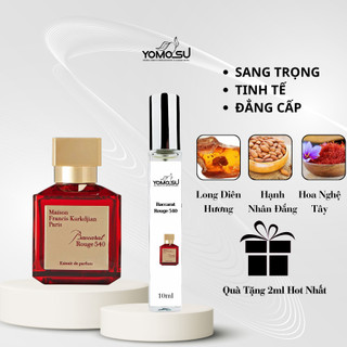  Nước Hoa Unisex MFK Baccarat Rouge 540 Sang trọng lưu hương lâu dung tích 10ml - YOMOSU Perfume