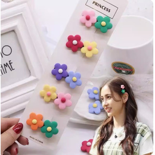 Kẹp tóc hoa nhiều màu kiểu dáng cute, thời trang - socshop