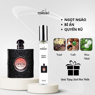   Nước hoa nữ YЅL BLACK OPIUM EDP Ngọt Ngào, Quyến Rũ Bí Ẩn Dung tích 10ml - YOMOSU Perfume