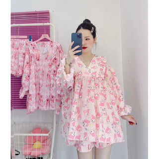 đồ Bộ Babydoll lụa xốp bigsize 60-90kg