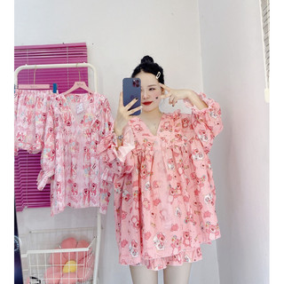 đồ Bộ Babydoll lụa xốp bigsize 60-90kg