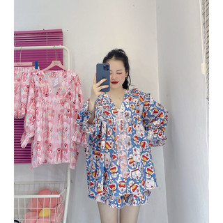 đồ Bộ Babydoll lụa xốp bigsize 60-90kg