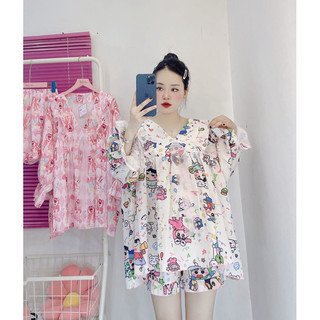 đồ Bộ Babydoll lụa xốp bigsize 60-90kg