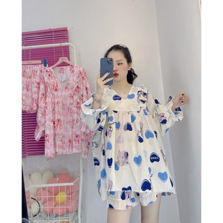 đồ Bộ Babydoll lụa xốp bigsize 60-90kg