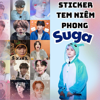 Sticker niêm phong Suga . Hình dán, tem niêm phong, deco trang trí gói hàng