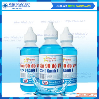 Cồn 90 độ xanh vĩnh phúc 60ml | sát khuẩn, tiệt trùng, khử mùi | giá tốt, uy tín