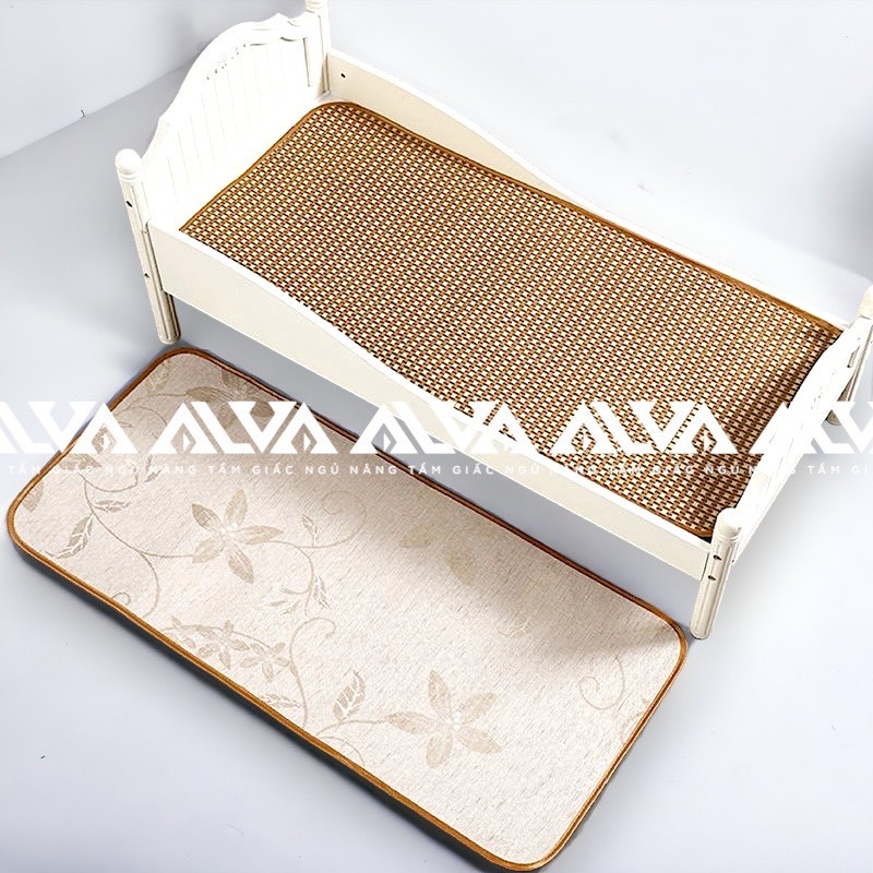 [Chiếu cho bé] Chiếu Mây Điều Hoà ALVA cao cấp - Mây đan lạnh Thoáng khí, Vệ sinh, An toàn cho trẻ n