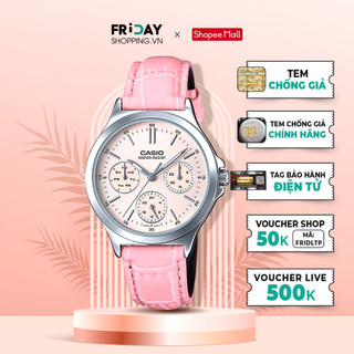 Đồng hồ casio nữ ltp-v300l-4audf dây da chính hãng