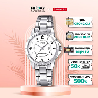 Đồng hồ casio nữ ltp-v004d-7budf dây kim loại chính hãng