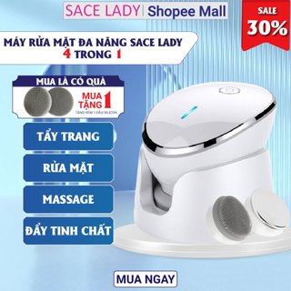 Máy rửa mặt 4 trong 1 Sace Lady thiết kế mini giúp rửa mặt di tinh chất làm sạch đẹp da