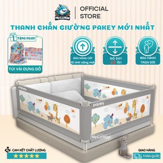 Thanh Chắn Giường Pakey NV2 Nâng Hạ Dạng Trượt Dễ Dàng ,Thanh Chắn Giường Có Khóa Xoáy 2 Chiều, Bọc Xốp An Toàn Cho Bé