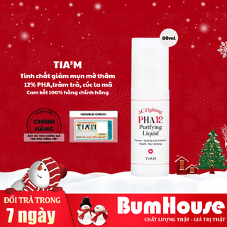 Tinh chất ngừa mụn, sáng da, mờ thâm 12% pha + 4,75% tinh dầu tràm trà tia'm ac fighting pha 12 purifying liquid 80ml