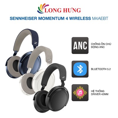 Tai nghe chụp tai Bluetooth Sennheiser Momentum 4 Wireless M4AEBT - Hàng chính hãng