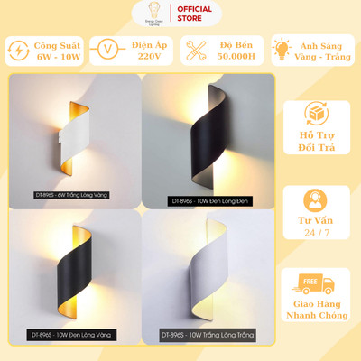 Đèn Tường Energy Green Lighting Cong 2 Đầu Phát Sáng DT-896s - Decor Trang Trí Phòng Khách