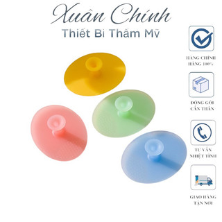 Miếng rửa mặt silicon gai mềm trị mụn đầu đen - Pad rửa mặt mini tiện lợi Molangshop
