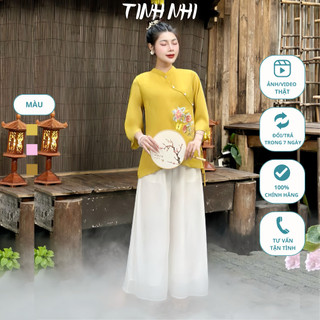 Đồ lam pháp phục voan tơ TINH NHI tinh tế và thanh lịch PP178