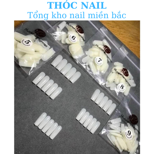 Móng úp HsM lẻ sz 5,6,7,8,9 túi 50 móng