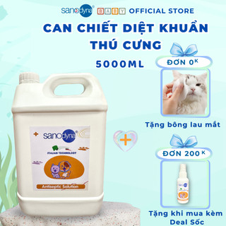 Dung dịch khử mùi nước tiểu, khử khuẩn phòng, khử mùi chậu cát chó mèo SANODYNA PET giúp khử mùi hôi khai tận gốc 5L