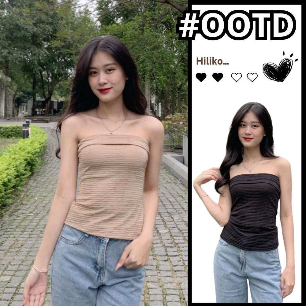 Áo quây cup ngực triết eo ôm body, áo bra cúp ngực triết eo tôn dáng, áo ống quây ngực - Hiliko - Ao