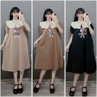 Váy bầu  dáng suông,thiết kế thời trang cao cấp-VÁY BẦU CỘC TAY COTTONG XINH XẮN
