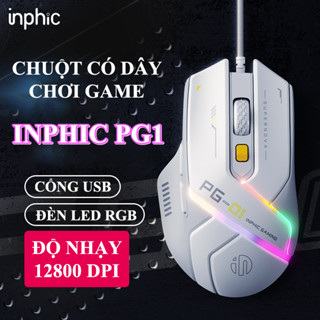 Chuột chuyên game có dây INPHIC PG1 thiết kế công thái học có đèn led RGB 16.8 triệu màu