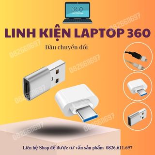 Đầu chuyển đổi otg 2.0 type c sang usb, usb sang type c có 2 màu đen trắng ngẫu nhiên