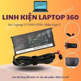 Sạc laptop lenovo 95w chân type c các dòng thinkpad, thinkbook, yoga, chromebook bảo hành 12 tháng