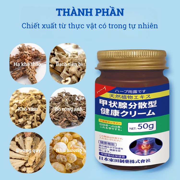 Kem Tan Rã Tuyến Giáp U Bứu Senjoko Nhật Bản 50g - Kem Thảo Dược Tan Rã U Bứu, Cường Giáp, Bứu Cổ Nhật Bản