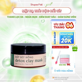 [Giảm mụn ẩn hiệu quả] Mặt Nạ Thải Độc Đất Sét Hồng Pháp Ngừa Mụn GUO -Detox Clay Mask 100gr