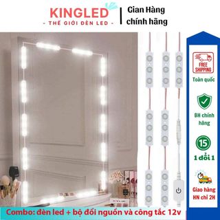 Bộ đèn led gắn gương trang điểm, chuỗi led 12V trang trí gương tủ bếp siêu sáng