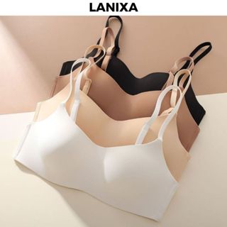 Áo ngực nữ đúc su không gọng thoáng mát, Áo lót bra nữ không lộ viền đệm mỏng ôm ngực LANIXA A141