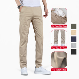 Quần Âu Kaki Nam Cao Cấp Vicenzo Đứng Form Phong Cách Trẻ Trung, Quần Tây Kaki Nam Cạp Quần Có Tăng Giảm Ko Lo Chật Rộng