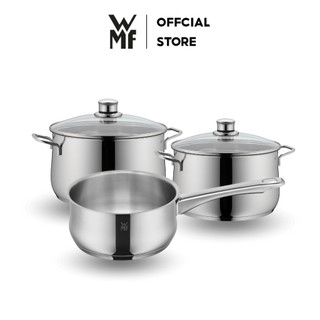 Bộ Nồi Đáy Từ 3 Món WMF Diadem Plus Chất Liệu Thép Cromargan Không Gỉ Size 20,16,16cm - 0730299990
