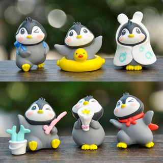 Blind box full set hộp mù 6 mô hình decor trang trí chim cánh cụt dễ thương cute Đồ Chơi Toy