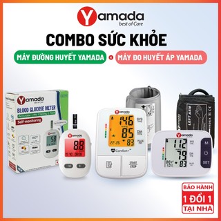 Combo Máy đo huyết áp Yamada và Máy đo đường huyết Yamada, trợ lý ảo giọng nói Tiếng Việt