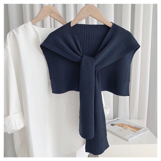 Khăn Choàng Vai Len Gân Dệt Kim Kích Cỡ Bản To, Mẫu Trơn Đơn Giản Nhưng Cực Dễ Phối Đồ. Hàng Qccc Cam Closet