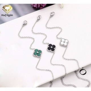 Lắc tay bạc 925 Huệ Ngân - Cỏ bốn lá may mắn LT0149