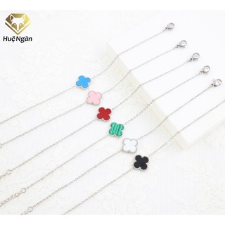 Lắc tay bạc 925 Huệ Ngân - Cỏ bốn lá may mắn LT0147