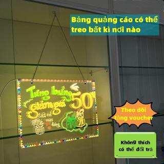 (chuyên sỉ) Bảng viết menu treo hoặc để bàn bảng led huỳnh quang bảng phát sáng trong suốt acrylic