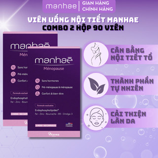 Combo 2 hộp viên uống nội tiết cho nữ MANHAE tăng cường sinh lý chống lão hóa ngăn rụng tóc hộp 90v