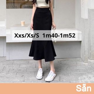 Chân váy đuôi cá size Xxs/Xs dài 66cm, dành cho nàng nấm. Chân váy đuôi cá size nhỏ, vải umi co dãn thoải mái