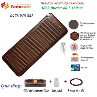Thảm đá nhiệt nóng hq fanocare kt 60x160cm đá lg mắt ngọc