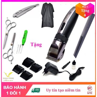 Tông đơ cắt tóc codol 531 công suất 3w có 4 cữ 3mm, 6mm, 9mm, 12mm tặng bộ kéo hớt tóc + lược + áo choàng + dao cạo+lrt